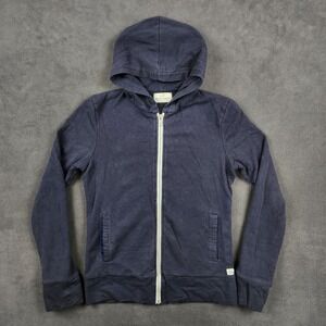 Marine Layer‎ Afternoon Hoodie Womens XS Navy Full Zip Long Sleeve Sweatshirt